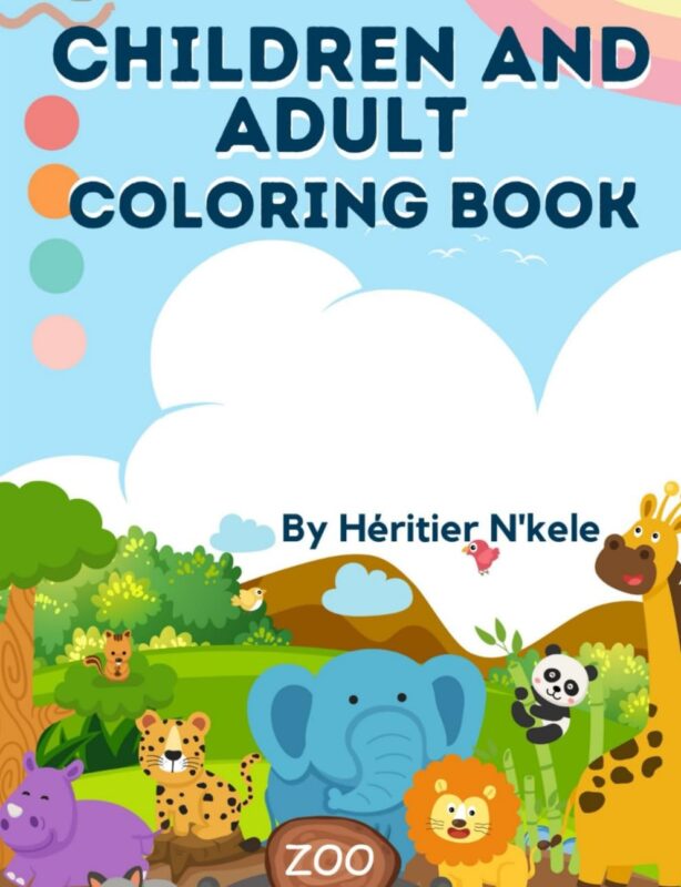 Animal Positive Affirmation Coloring Book For All By Héritier N’kele 